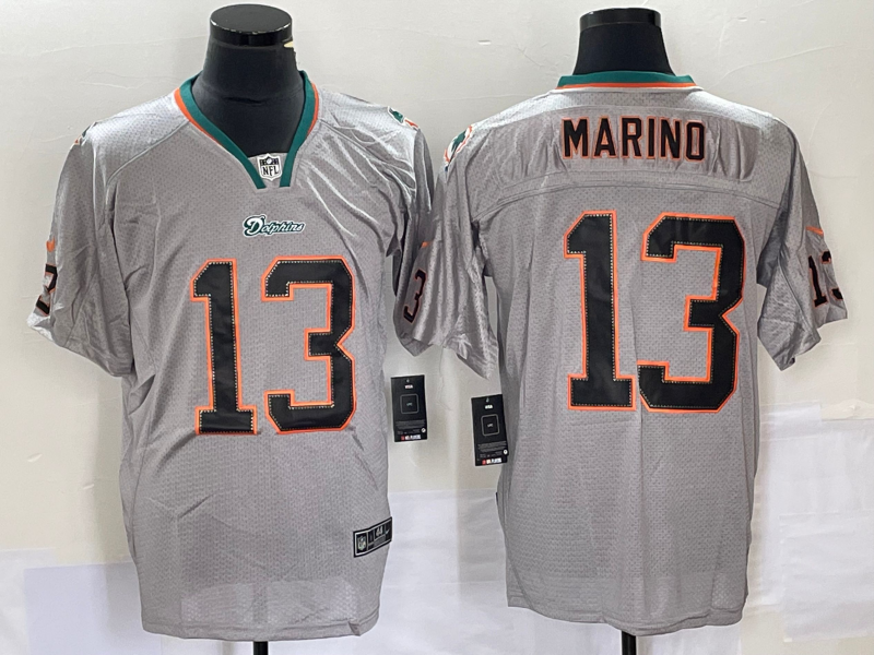 Men's Miami Dolphins Dan Marino #13 Gray Player Jersey1 football jersey product view 1
