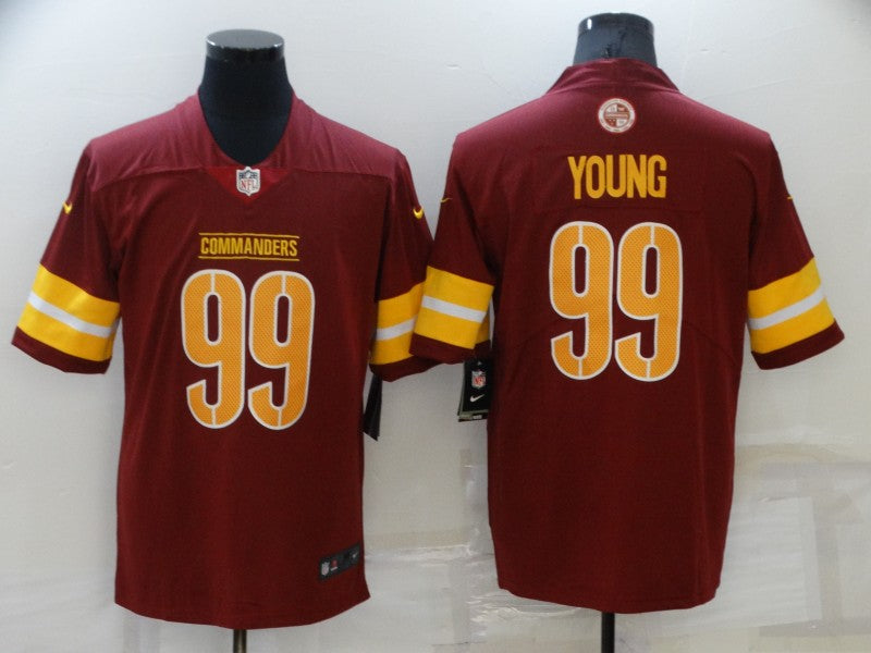 Men's Washington Commanders Chase Young #99 Red Game Player Jersey1 football jersey product view 1