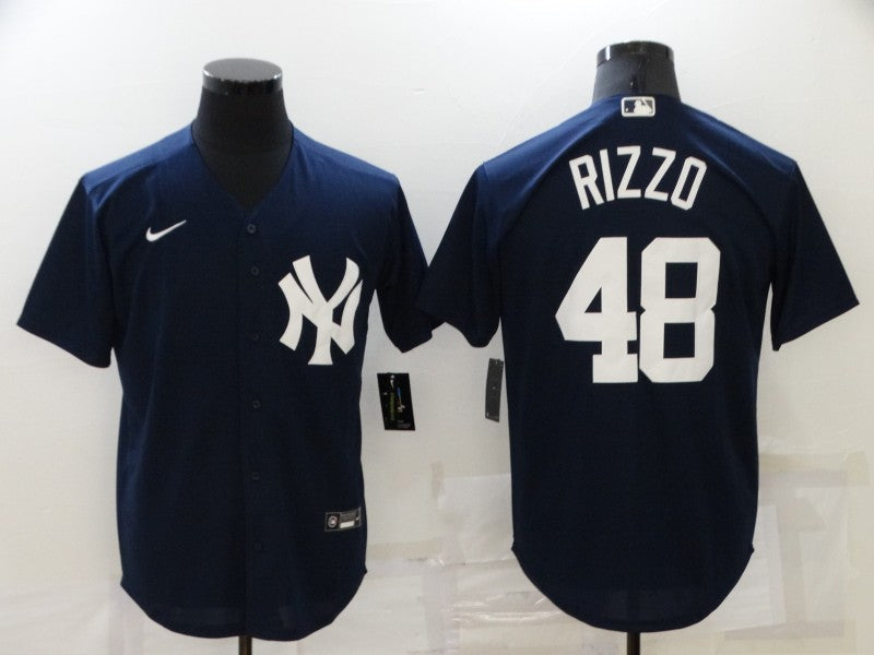 Men's New York Yankees Anthony Rizzo #48 Navy Replica Baseball Jersey1 baseball jersey product view 1