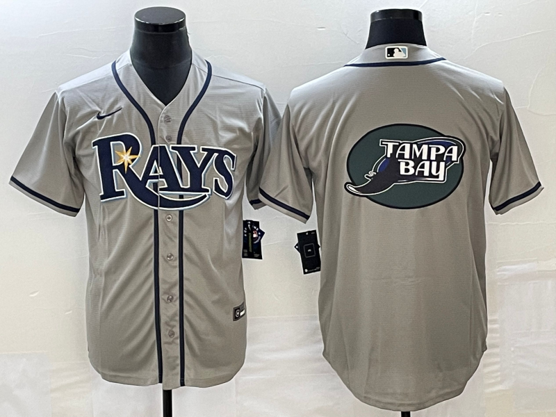 Men's Tampa Bay Rays Gray Replica Team Jersey1 baseball jersey product view 1
