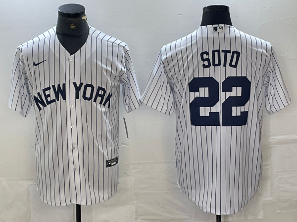 Men's New York Yankees Juan Soto #22 White Limited Jersey1 baseball jersey product view 1