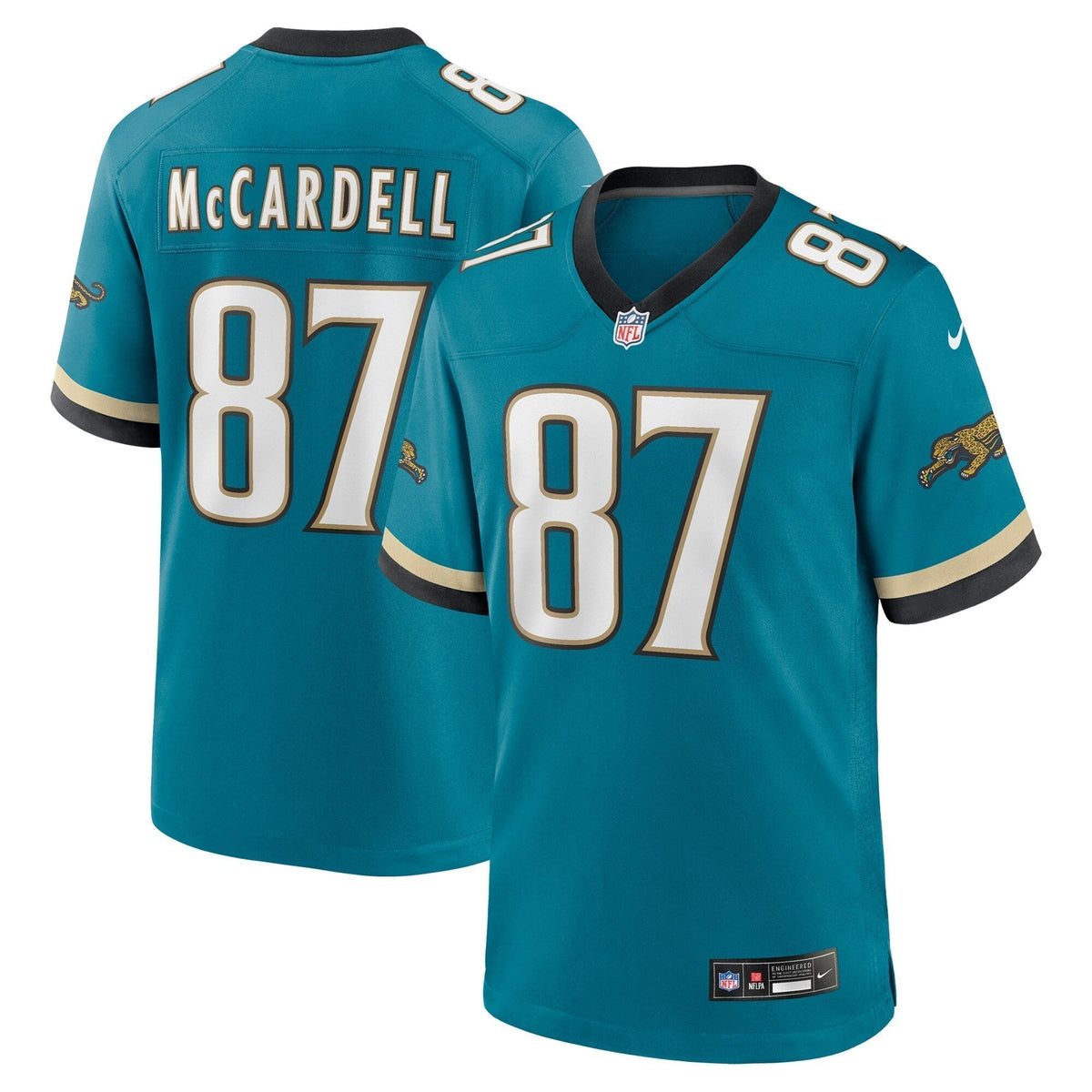 Keenan McCardell Jacksonville Jaguars Nike Prowler Throwback Retired Game Jersey - Teal football jersey product view 1