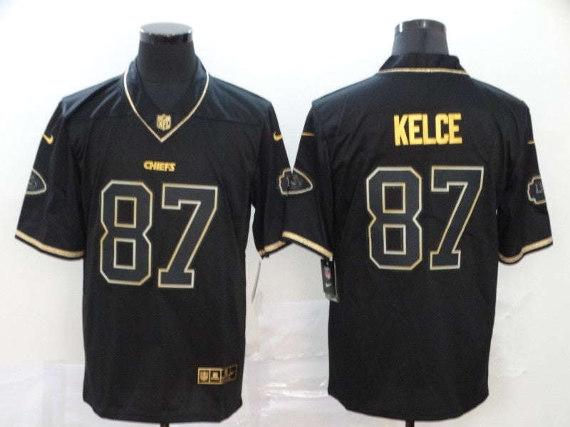 Men's Kansas City Chiefs #87 Travis Kelce Black Alternate Game Jersey1 football jersey product view 1