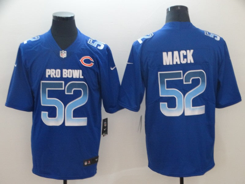 Men's Chicago Bears Khalil Mack #52 Blue All Star Game Jersey1 football jersey product view 1