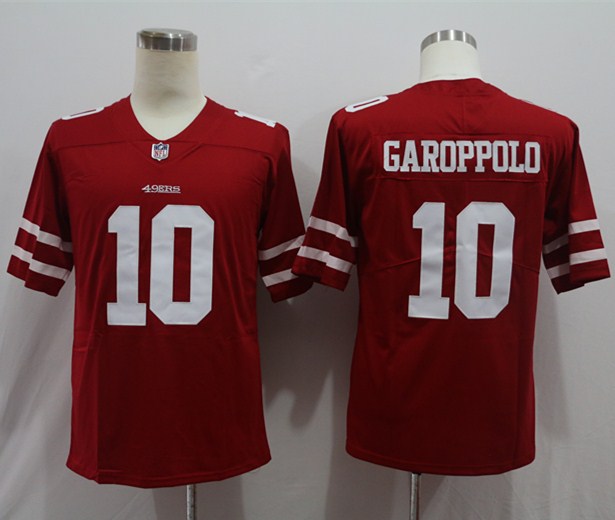 Men's San Francisco 49ers Jimmy Garoppolo #10 Red Game Jersey1 football jersey product view 1