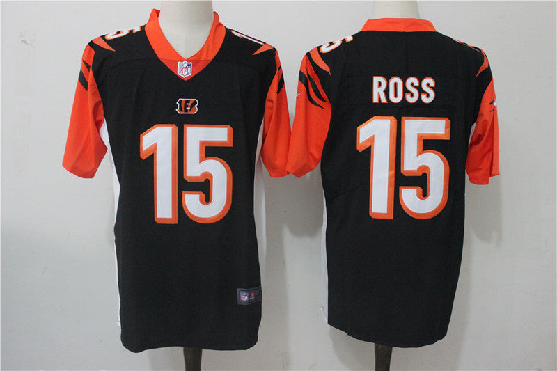 Men's Cincinnati Bengals John Ross #15 Black Game Jersey1 football jersey product view 1