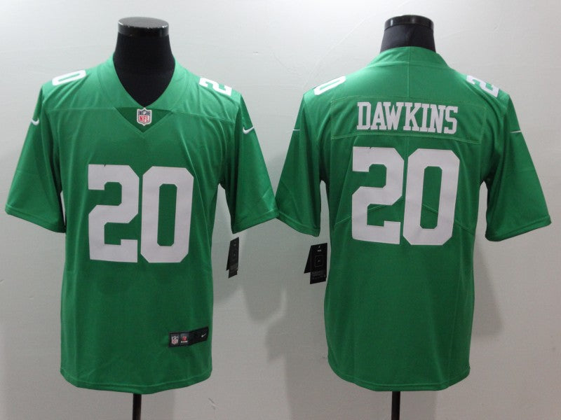 Men's Philadelphia Eagles Brian Dawkins #20 Green Game Player Jersey1 football jersey product view 1