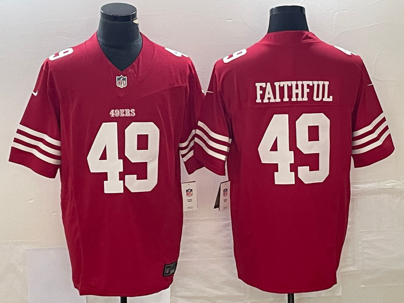 Men's San Francisco 49ers The Faithful #49 Scarlet Vapor F.U.S.E. Limited Jersey1 football jersey product view 1