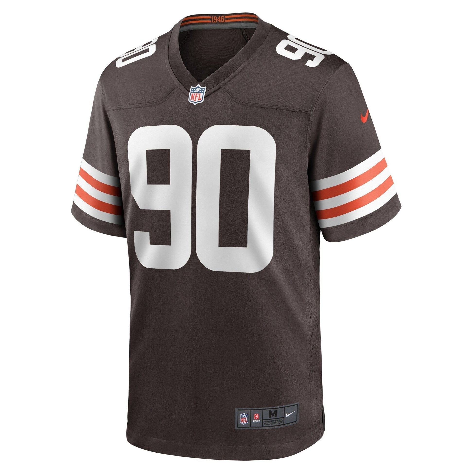 Maurice Hurst Cleveland Browns Nike Game Jersey - Brown football jersey product view 2
