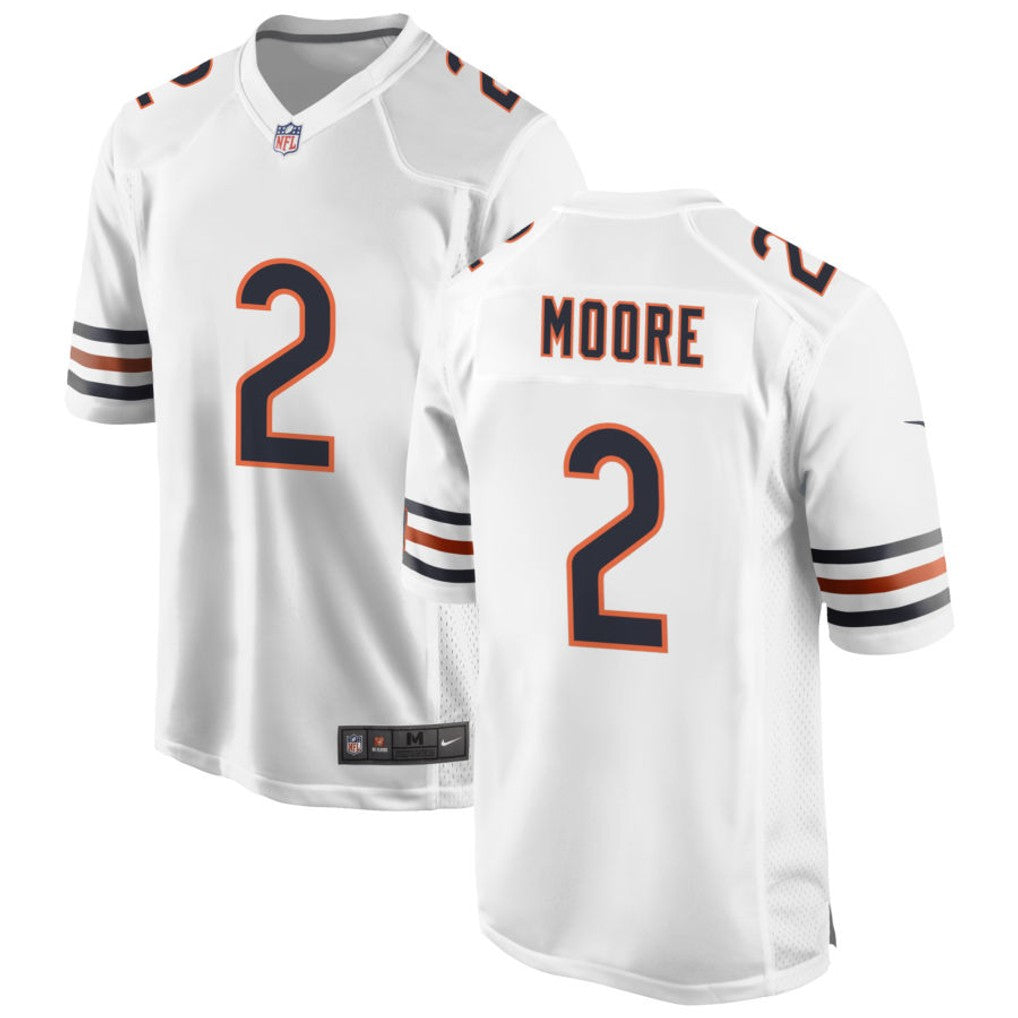 DJ Moore Chicago Bears Jersey - White football jersey product view 1
