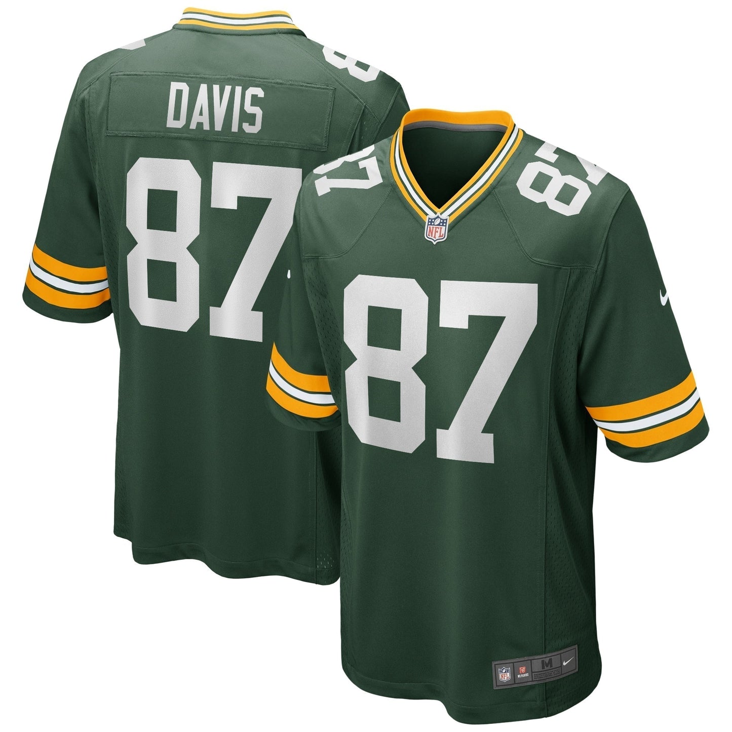 Willie Davis Green Bay Packers Nike Game Retired Jersey - Green football jersey product view 1