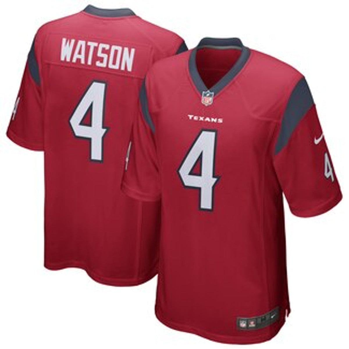 Men's Houston Texans Deshaun Watson Nike Red Game Jersey football jersey product view 1