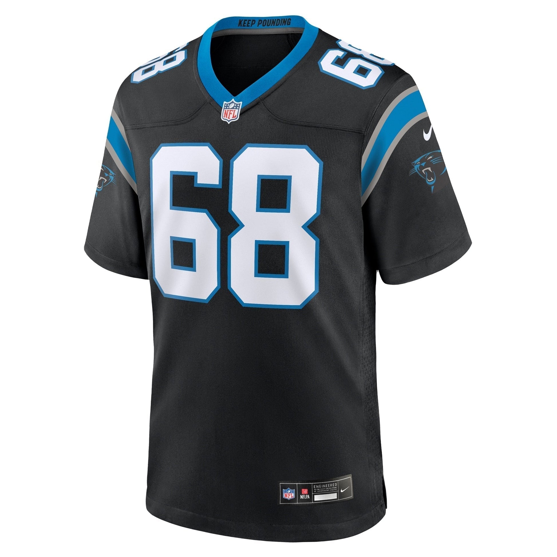 Cade Mays Carolina Panthers Nike Team Game Jersey - Black football jersey product view 2