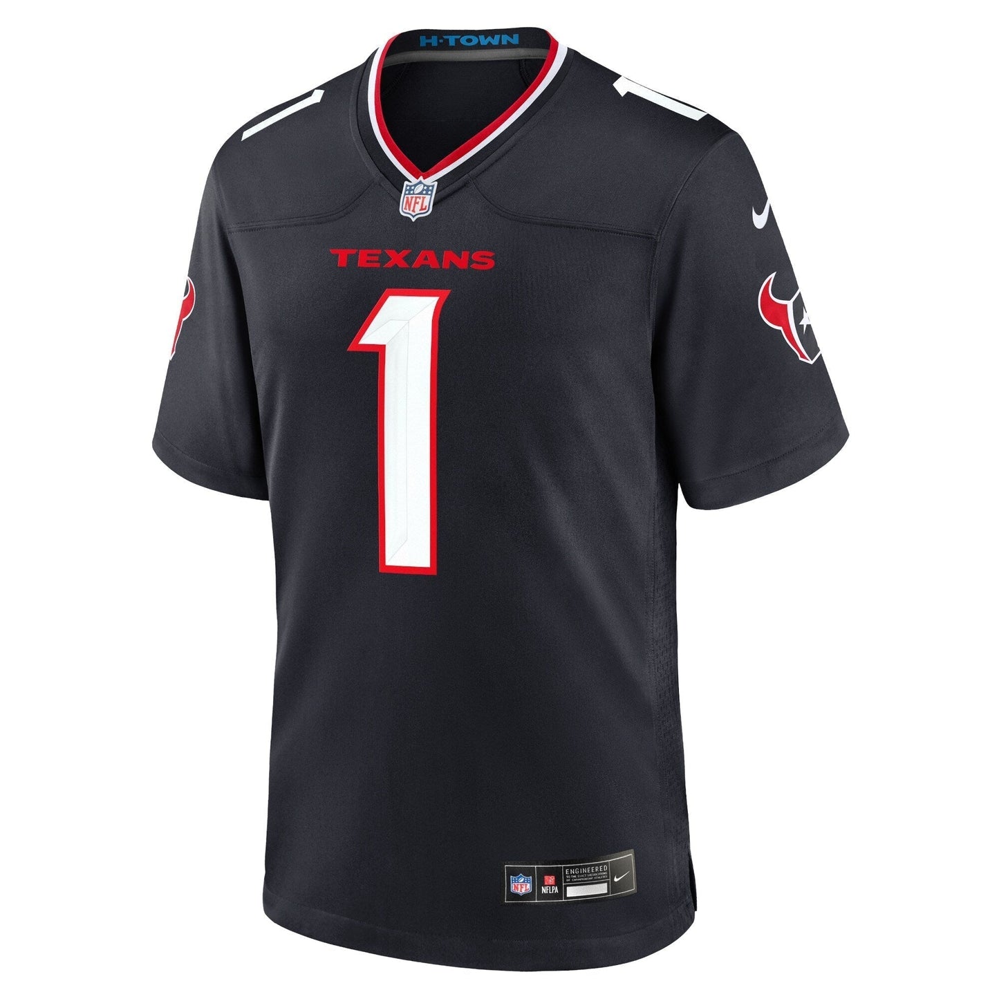 Stefon Diggs Houston Texans Nike Game Jersey - Navy football jersey product view 2