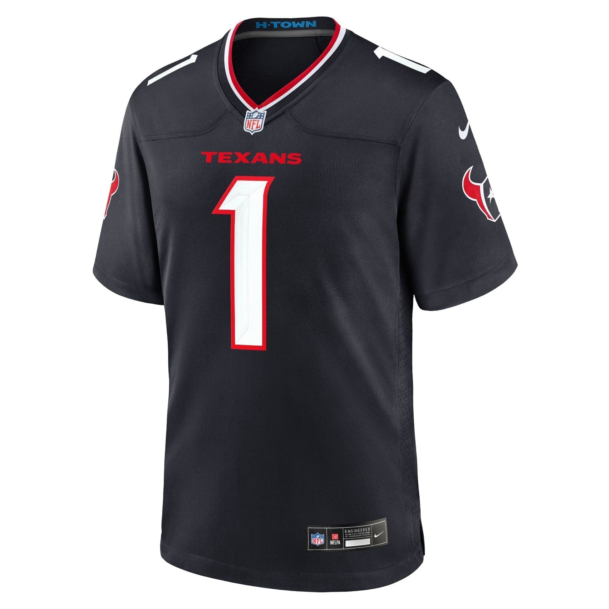 Stefon Diggs Houston Texans Nike Game Jersey - Navy football jersey product view 2