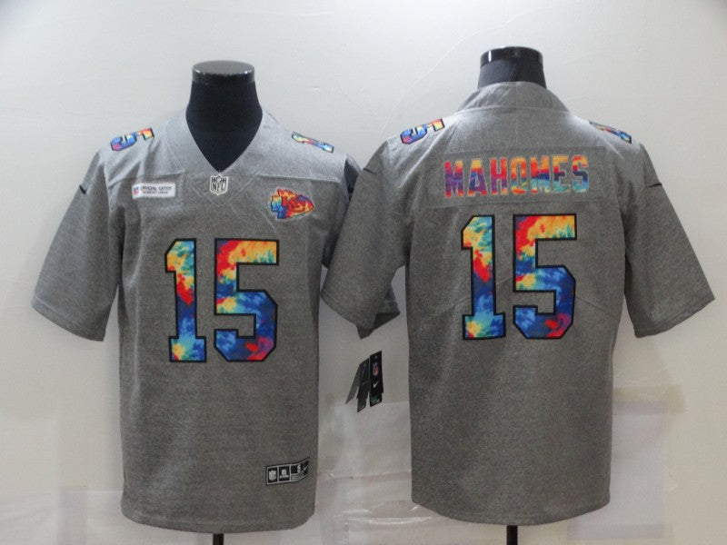 Men's Kansas City Chiefs Patrick Mahomes #15 Gray Game Player Jersey1 football jersey product view 1