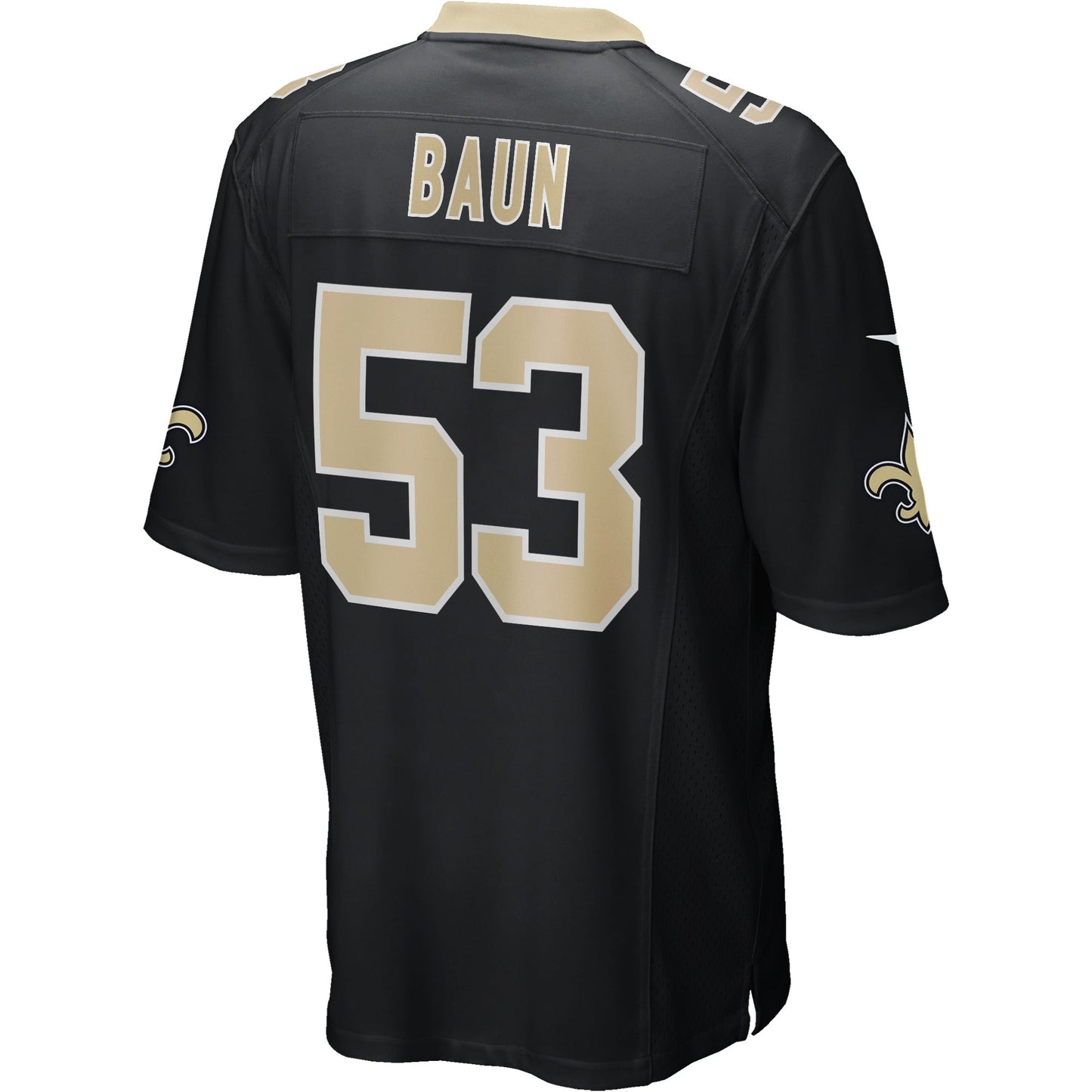 Zack Baun New Orleans Saints Nike Game Jersey - Black football jersey product view 3
