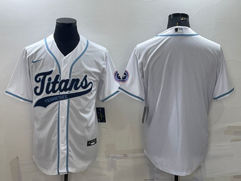 Men's Tennessee Titans White Blank Jersey1 football jersey product view 1