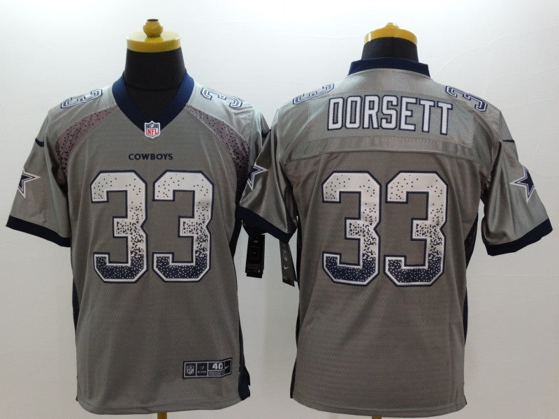 Men's Dallas Cowboys Tony Dorsett #33 Gray Game Jersey1 football jersey product view 1