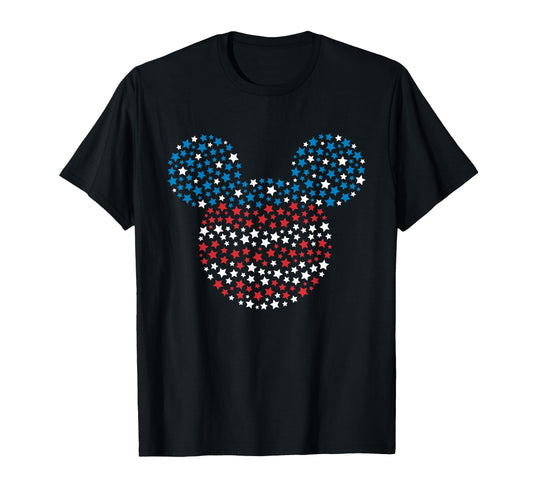 Patriotic Fan Shirt  Classic Mouse Red White and Blue Stars Tee - T-Shirt, Sweatshirt, Hoodie