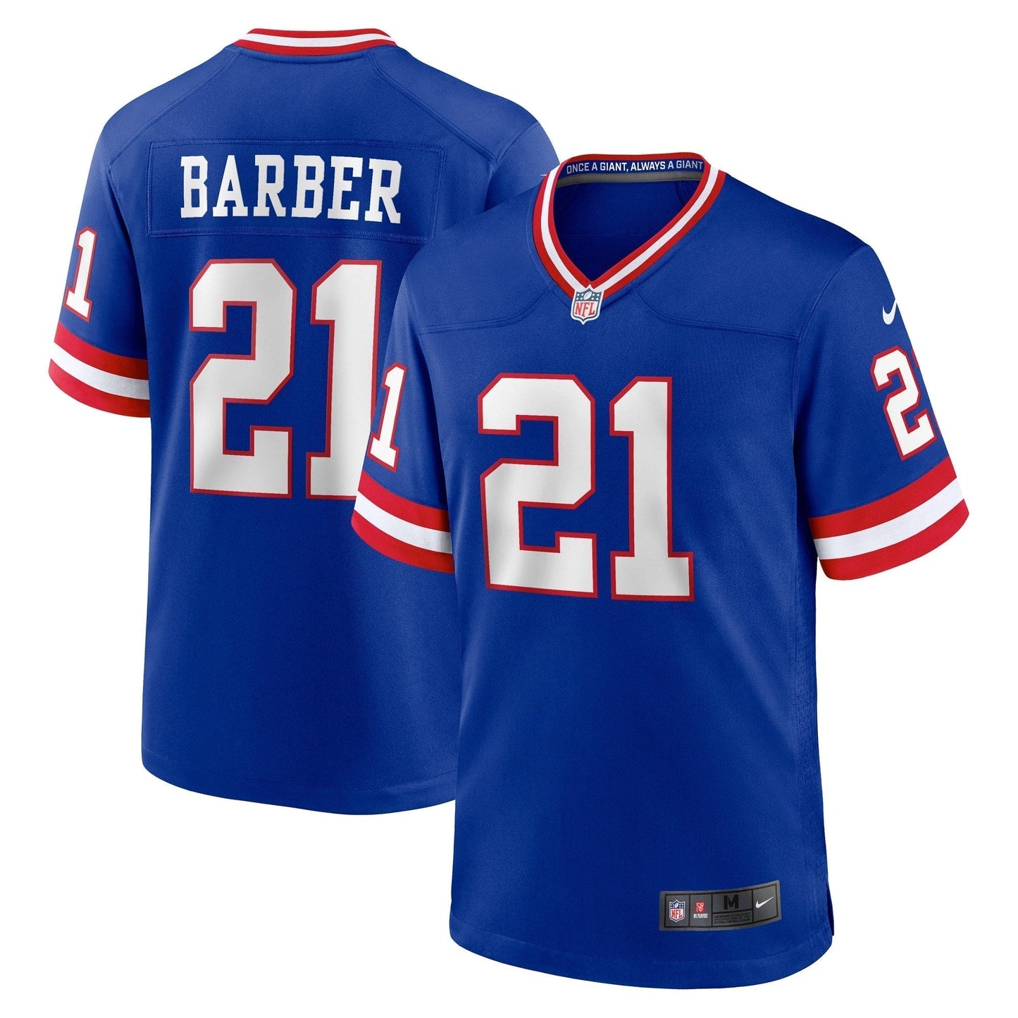 Tiki Barber New York Giants Nike Classic Retired Game Jersey - Royal football jersey product view 1