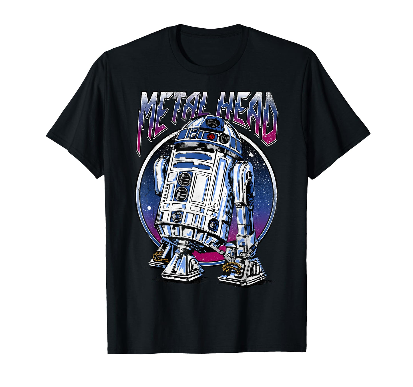 Sci-Fi Epic Fan Apparel  Metal Robot Head Vintage Graphic Tee - T-Shirt, Sweatshirt, Hoodie