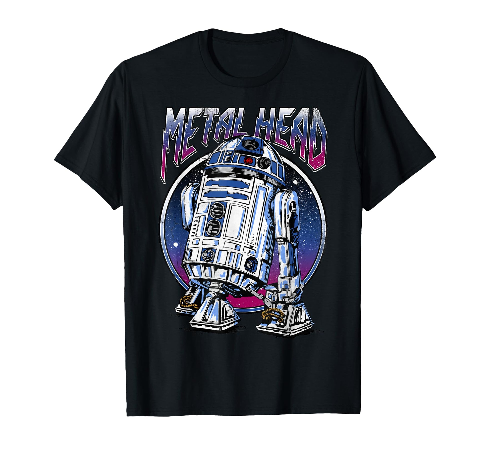 Sci-Fi Epic Fan Apparel  Metal Robot Head Vintage Graphic Tee - T-Shirt, Sweatshirt, Hoodie