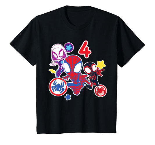 4th Birthday Boy Apparel  Amazing Web Friends Graphic Tee - T-Shirt, Sweatshirt, Hoodie