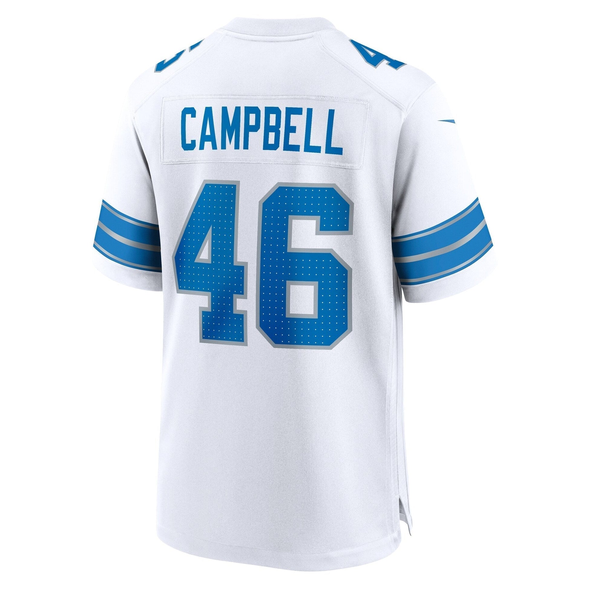 Jack Campbell Detroit Lions Nike White Game Jersey - White football jersey product view 3