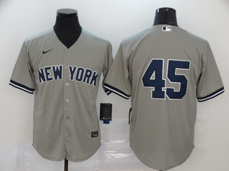 Men's New York Yankees Gerrit Cole #45 Gray Replica Player Name Jersey1 baseball jersey product view 1