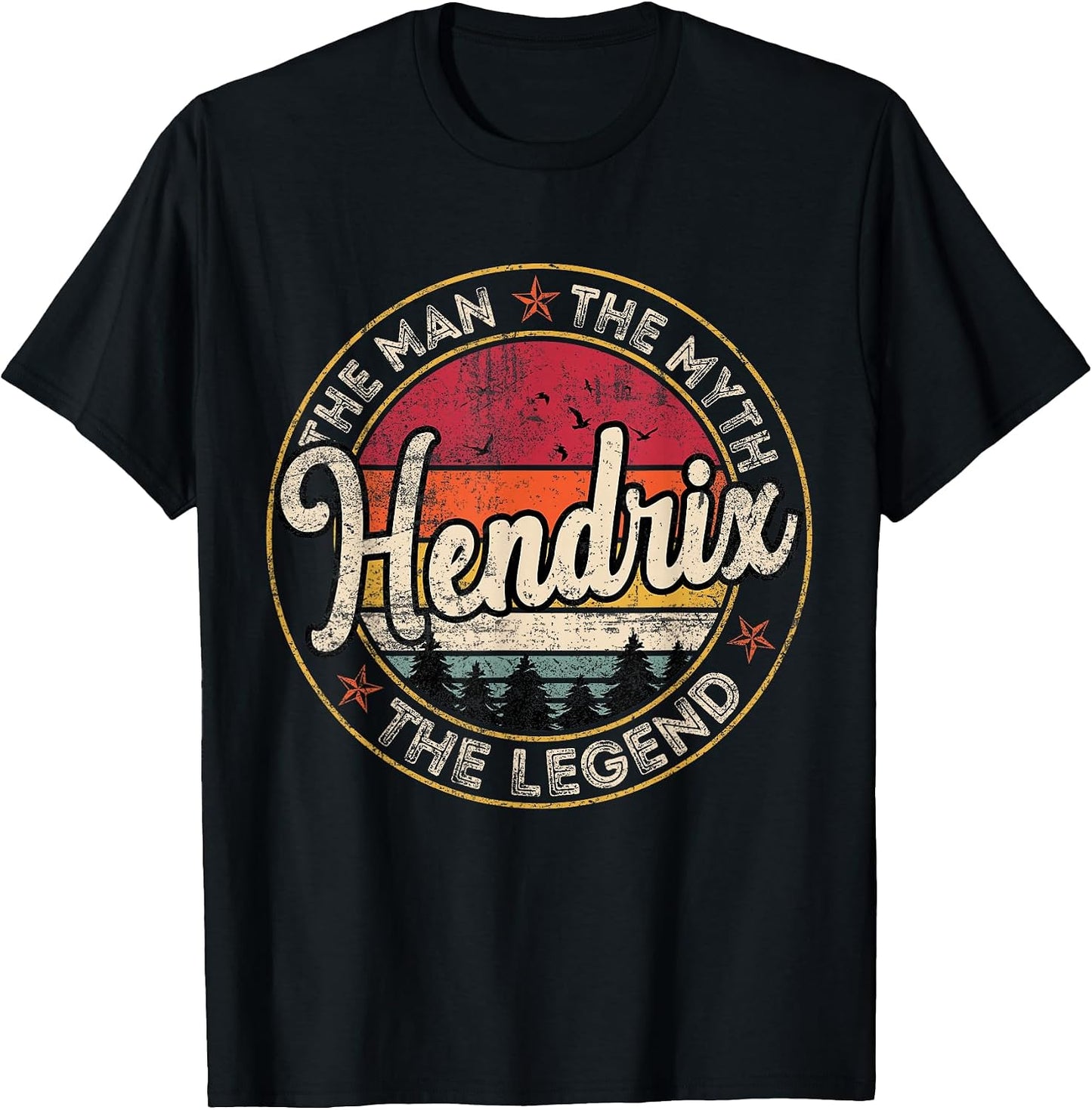 Hendrix First Name Personalized Vintage Retro - Adult & Kids T-Shirts, Sweatshirts & Hoodies apparel design preview 1