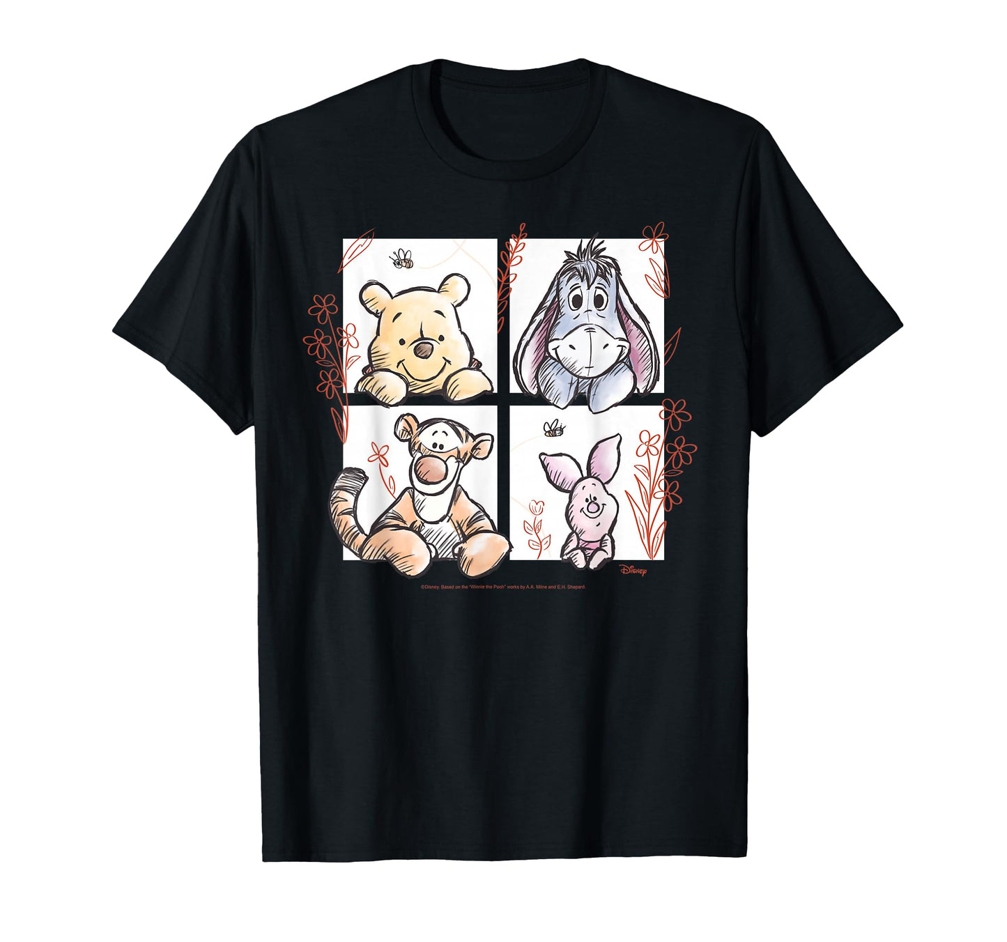 Hundred Acre Fan Shirt  Yellow Bear & Friends Group Graphic Tee - T-Shirt, Sweatshirt, Hoodie
