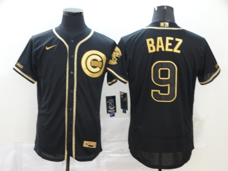 Men's Chicago Cubs Javier Baez #9 Black Stitched Jersey1 baseball jersey product view 1