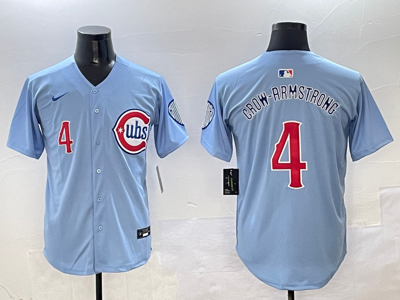 Men's Chicago Cubs Pete Crow-Armstrong #4 Blue 2nd Alternate Limited Player Jersey1 baseball jersey product view 1