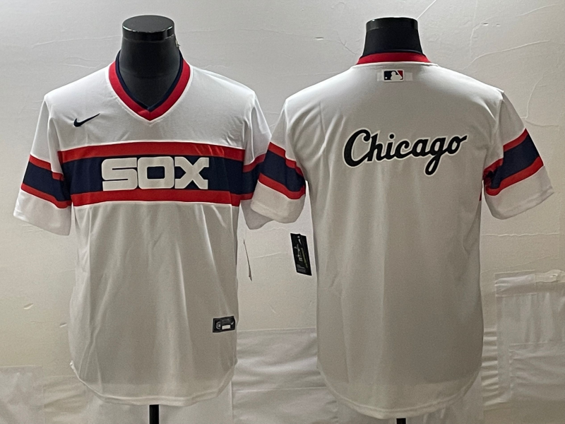 Men's Chicago White Sox White Home Cooperstown Collection Game Jersey1 baseball jersey product view 1
