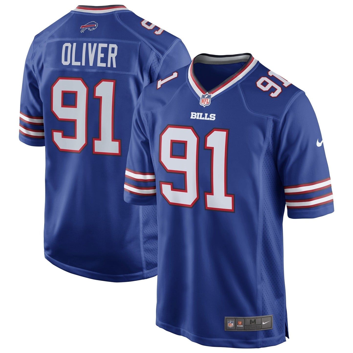 Ed Oliver Buffalo Bills Nike Team Game Jersey - Royal football jersey product view 1