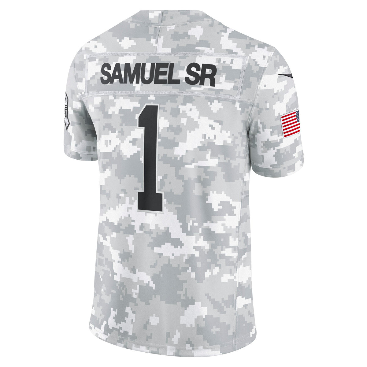 Deebo Samuel Sr San Francisco 49ers Nike 2024 Salute to Service Limited Jersey - Arctic Camo football jersey product view 3