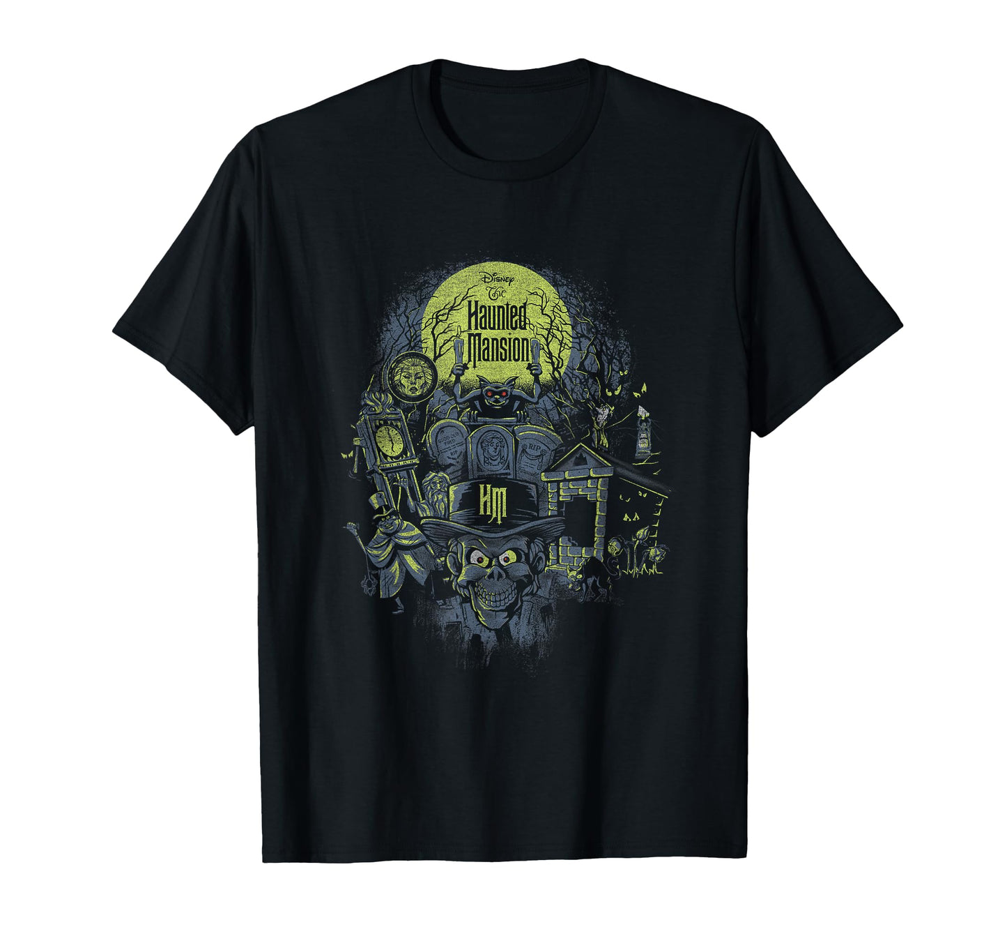 Spooky Theme Park Apparel  Halloween Haunted Montage Poster Tee - T-Shirt, Sweatshirt, Hoodie