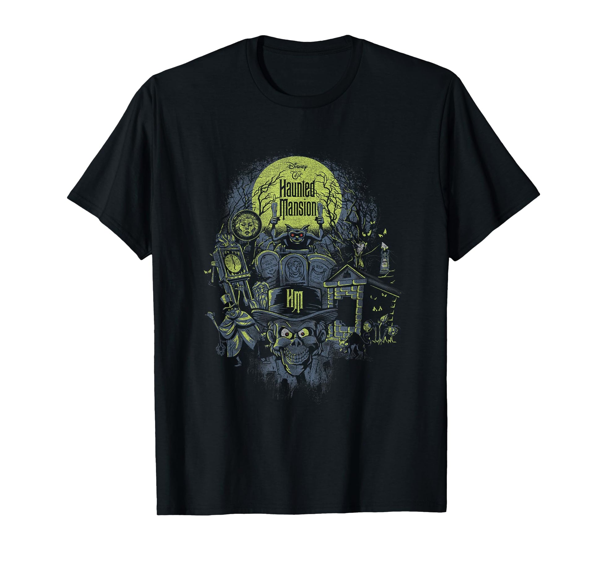 Spooky Theme Park Apparel  Halloween Haunted Montage Poster Tee - T-Shirt, Sweatshirt, Hoodie
