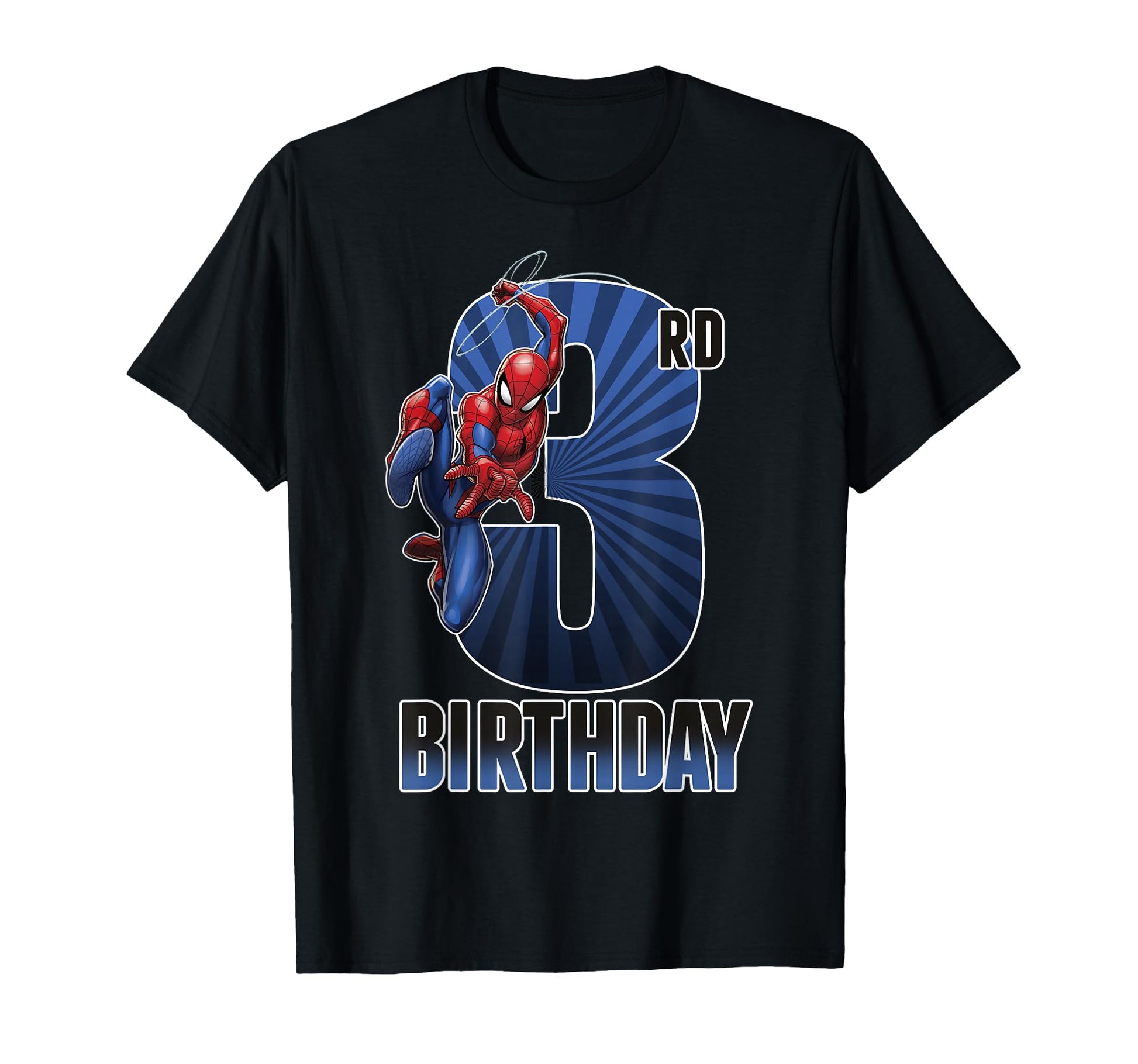 3rd Birthday Boy Shirt  Swinging Web Hero Graphic Tee - T-Shirt, Sweatshirt, Hoodie