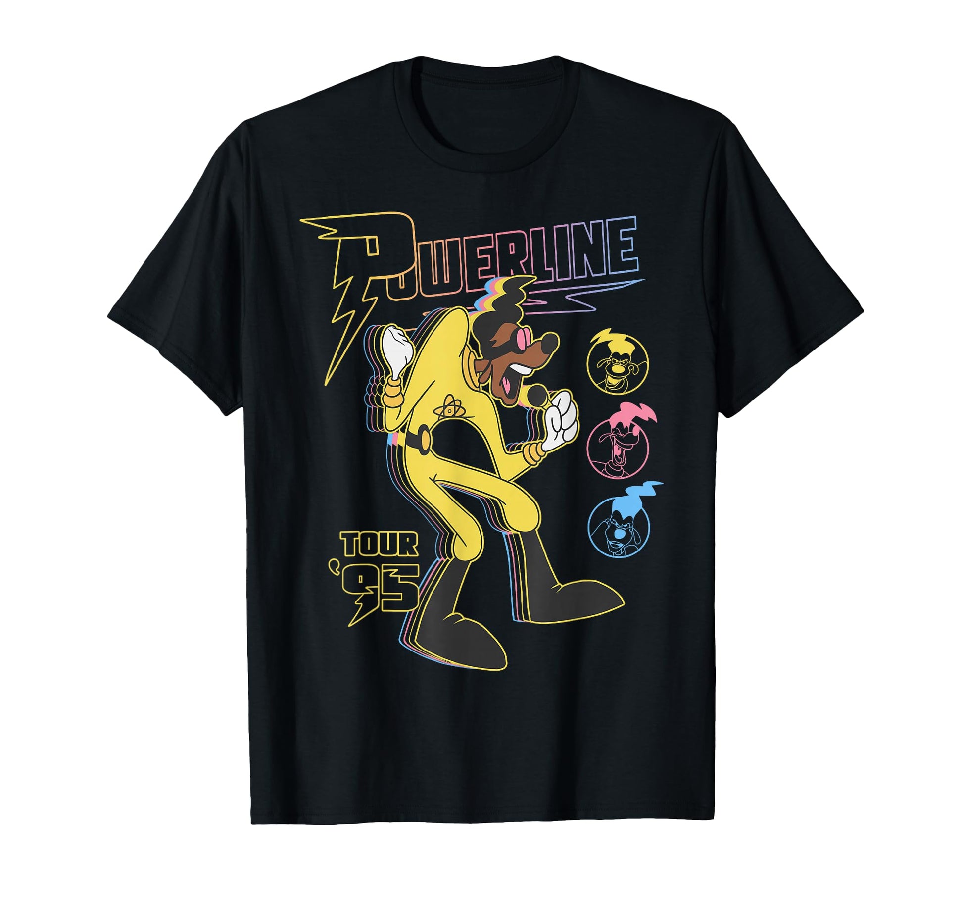 90s Music Tour Apparel  Cartoon Popstar Retro Neon Poster Tee - T-Shirt, Sweatshirt, Hoodie