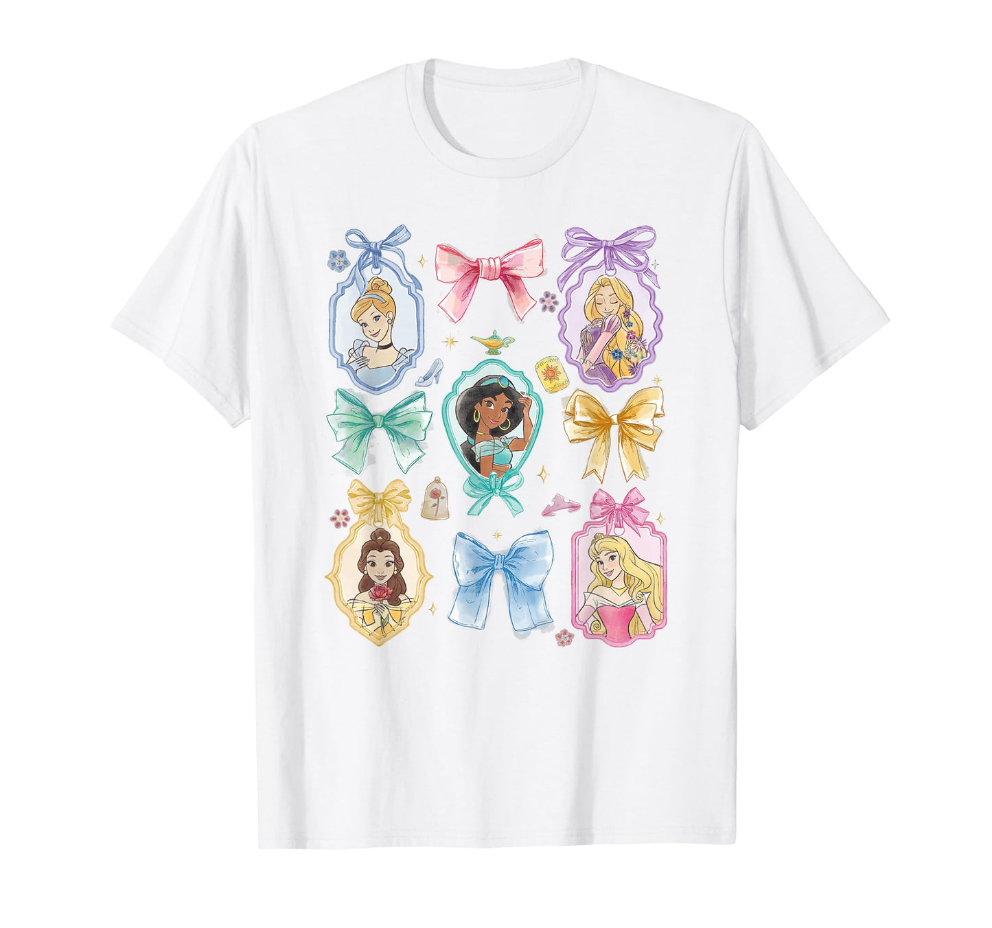 Fairy Tale Fan Apparel  Royal Watercolor Portraits Collage Tee - T-Shirt, Sweatshirt, Hoodie