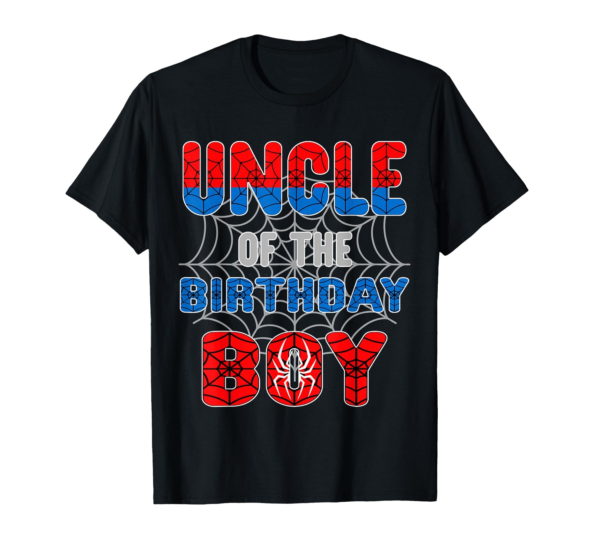 Spider Web Theme Apparel  Uncle of The Birthday Boy Tee - T-Shirt, Sweatshirt, Hoodie