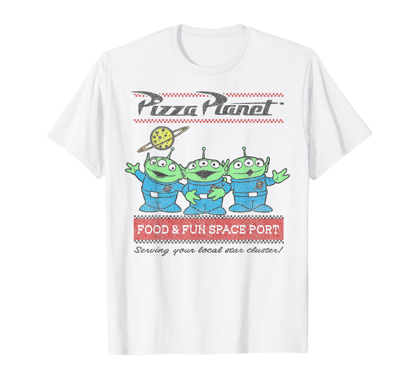 Space Pizza Arcade Shirt  Green Aliens Graphic Tee - T-Shirt, Sweatshirt, Hoodie