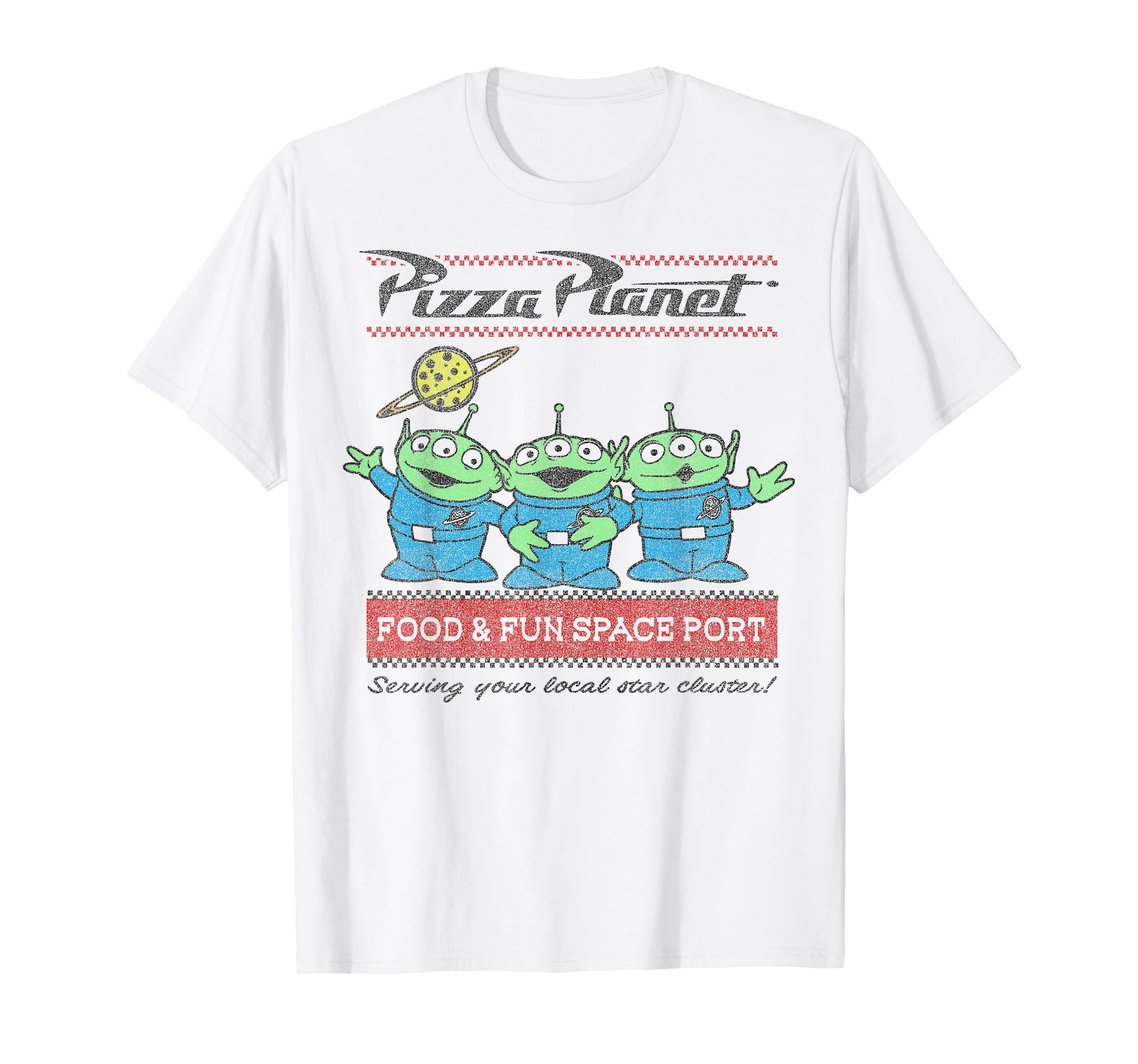 Space Pizza Arcade Shirt  Green Aliens Graphic Tee - T-Shirt, Sweatshirt, Hoodie