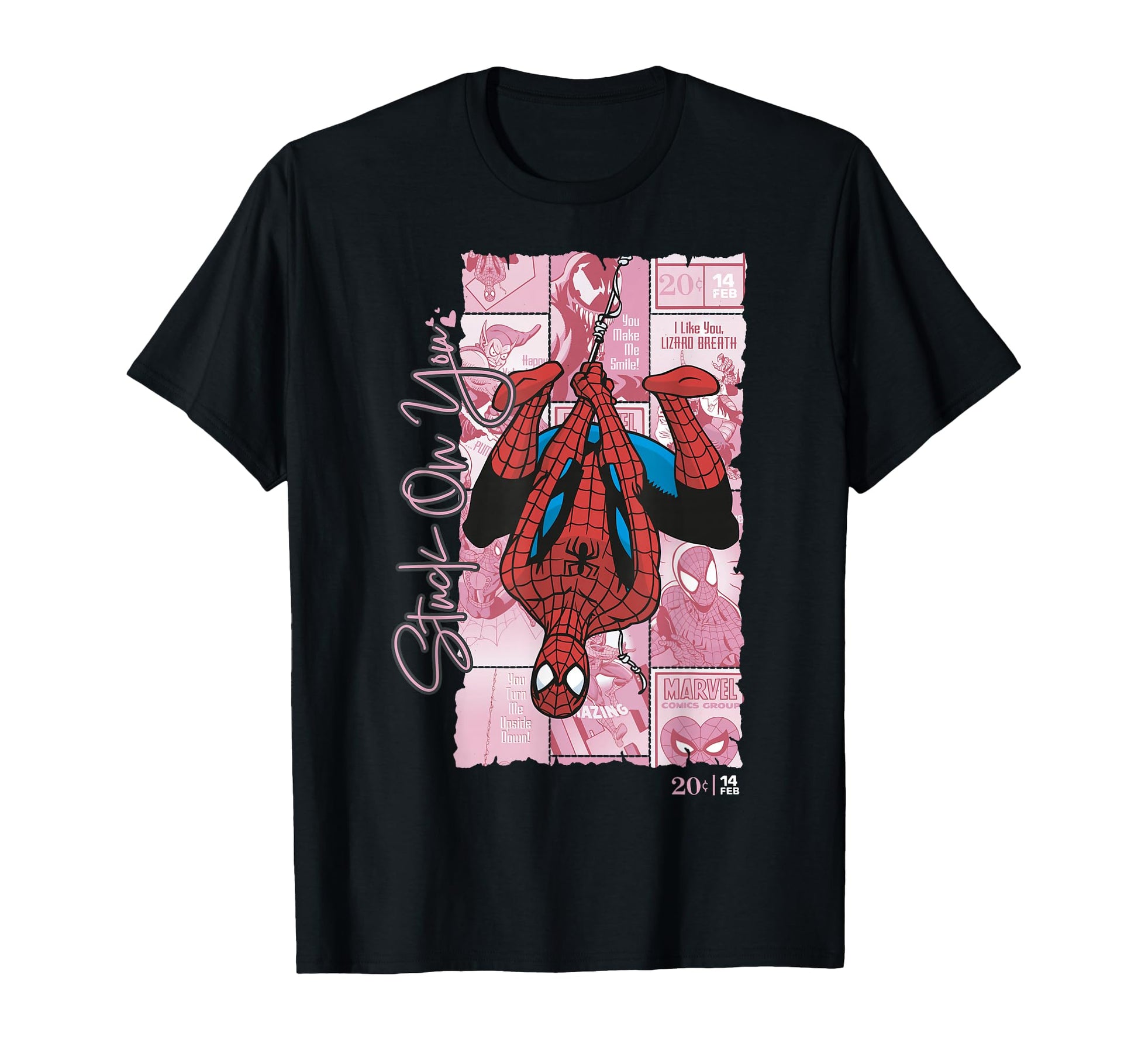 Valentine's Day Gift Shirt  Stuck On You Web Hero Graphic Tee - T-Shirt, Sweatshirt, Hoodie
