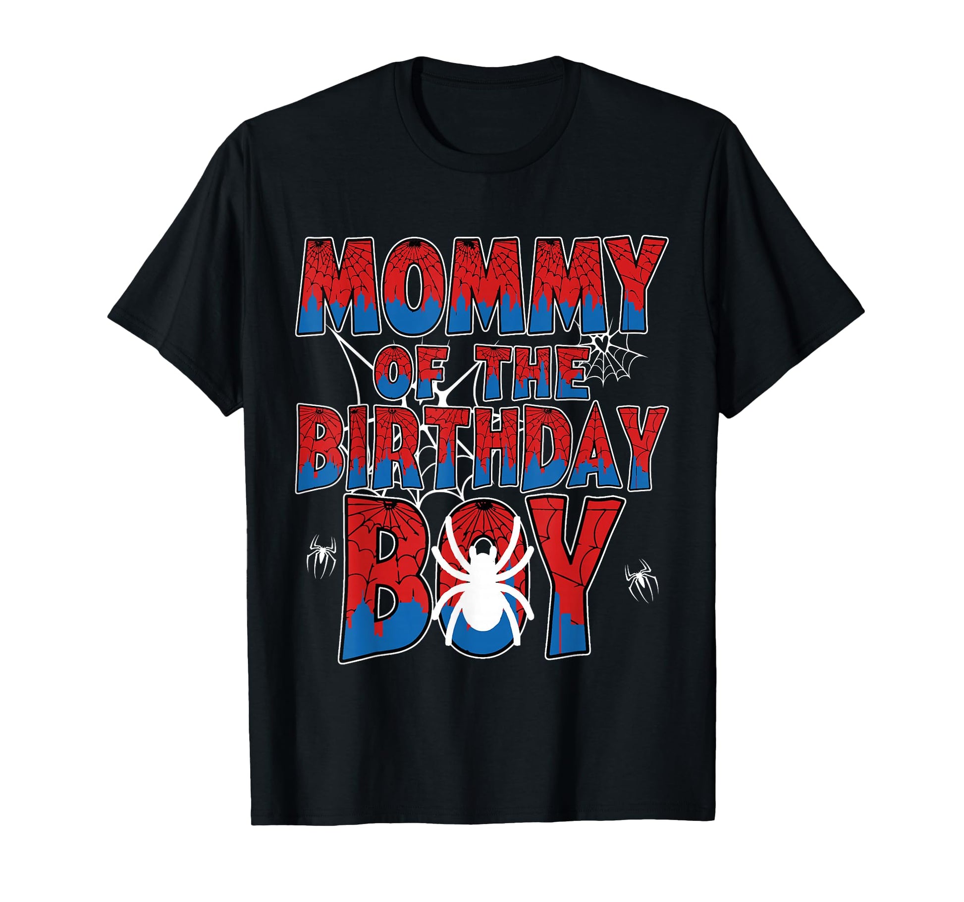 Spider Web Theme Apparel  Mom of The Birthday Boy Tee - T-Shirt, Sweatshirt, Hoodie