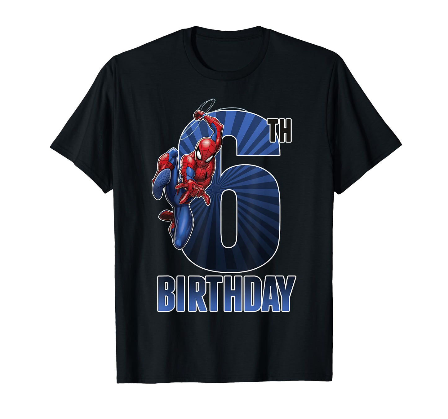 6th Birthday Boy Shirt  Swinging Web Hero Graphic Tee - T-Shirt, Sweatshirt, Hoodie