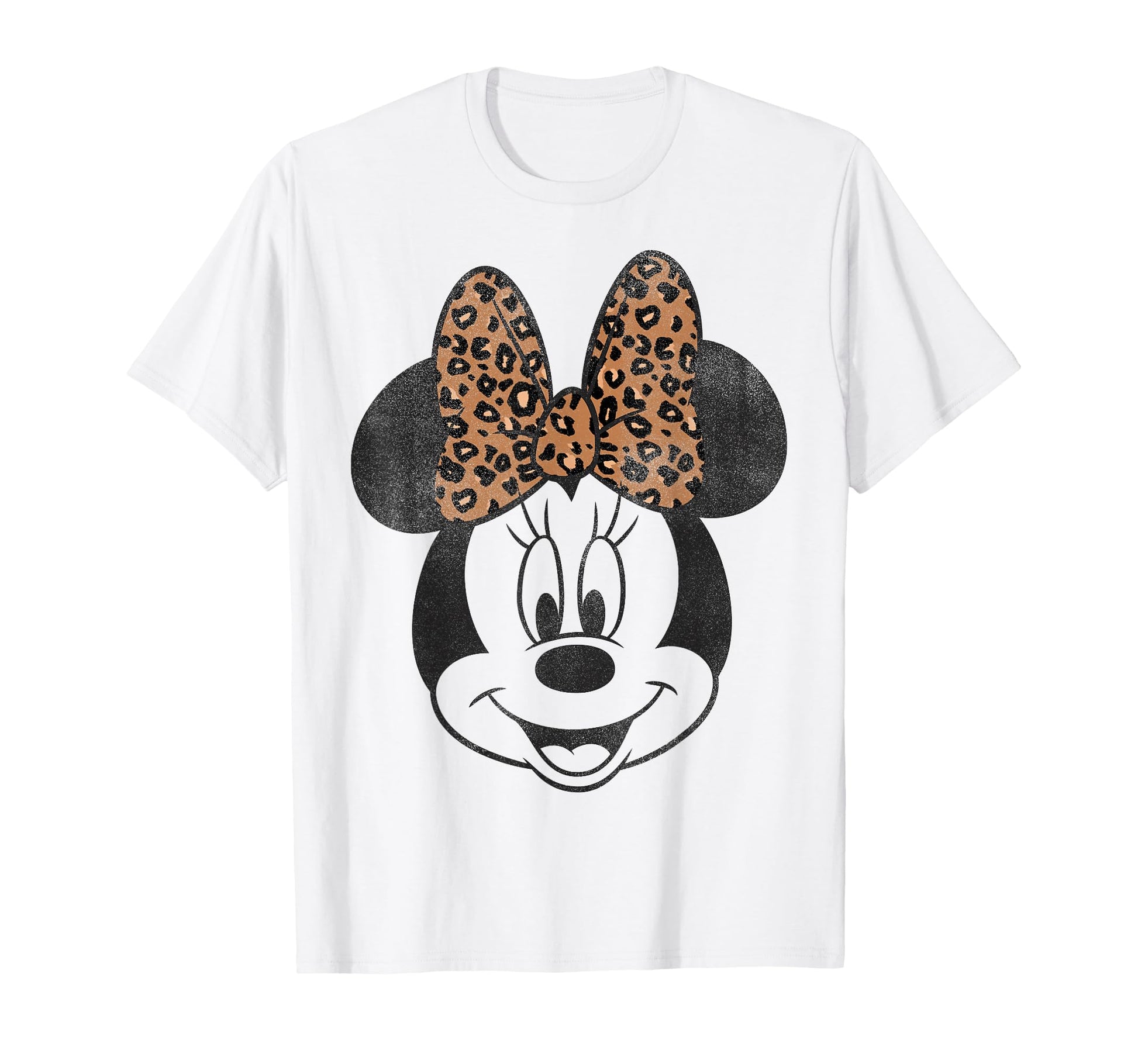 Women's Fashion Shirt  Distressed Leopard Bow Portrait Tee - T-Shirt, Sweatshirt, Hoodie