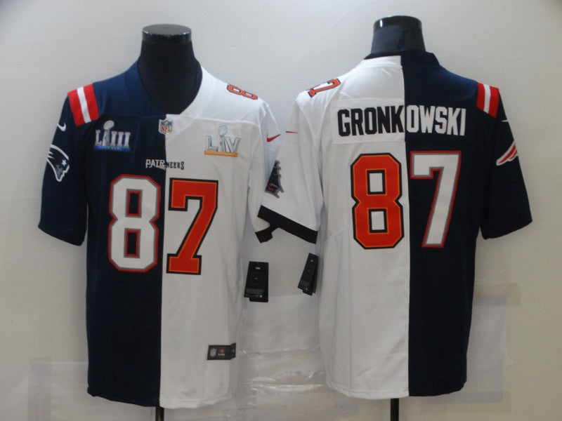 Men's Tampa Bay Buccaneers Rob Gronkowski #87 Blue/White Game Jersey1 football jersey product view 1